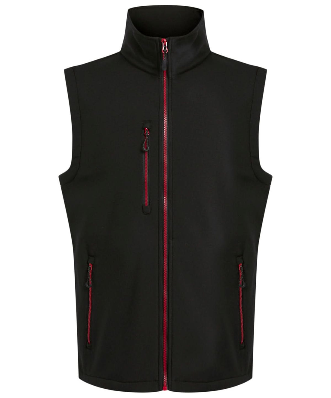 Regatta Professional Navigate 2 layer softshell bodywarmer RG595 - Black Classic Red - Customisable Bodywarmer