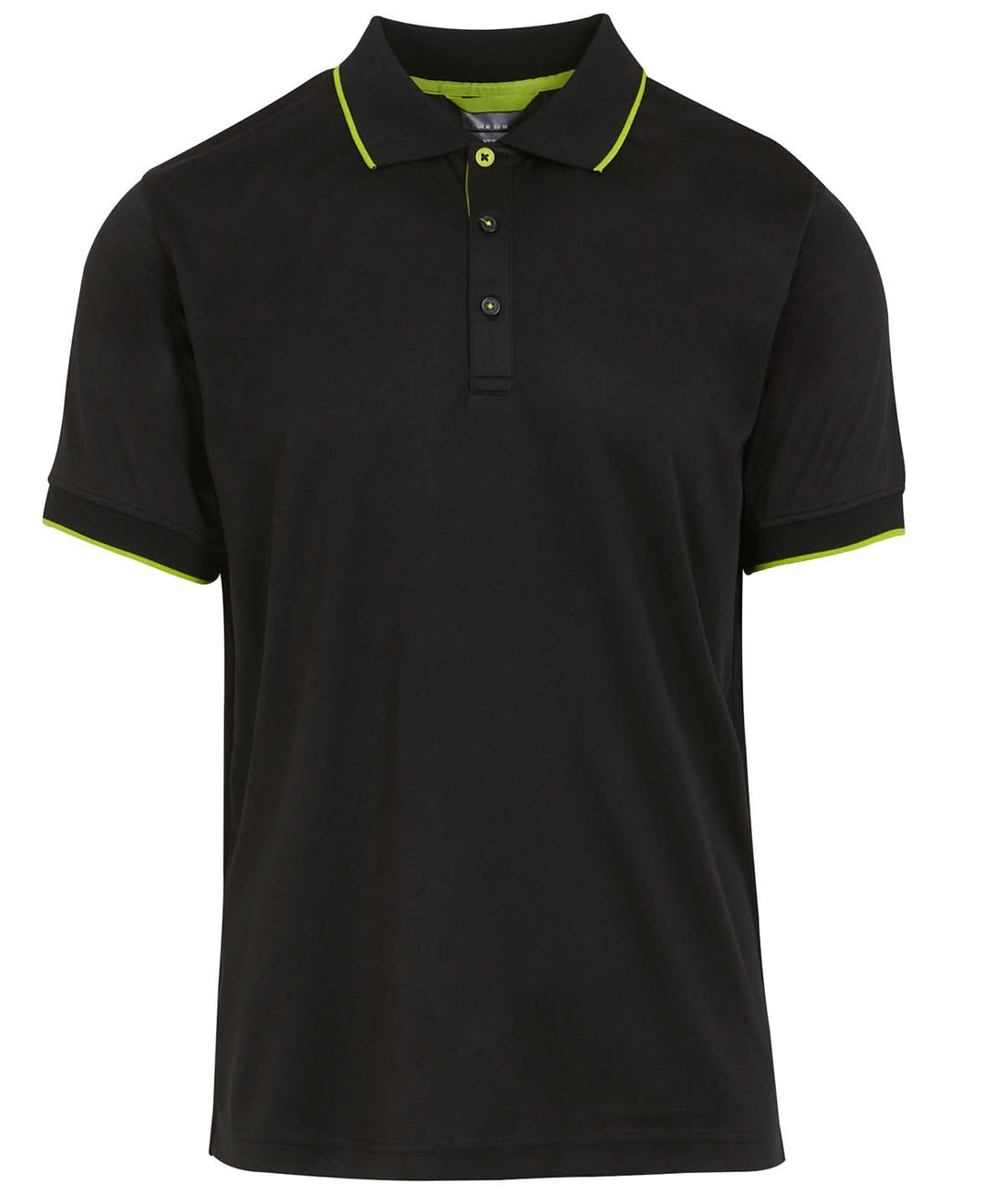 Regatta Professional Navigate short sleeve polo RG596 - Black Lime - Customisable Polos