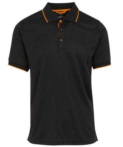 Regatta Professional Navigate short sleeve polo RG596 - Black Orange Pop - Customisable Polos