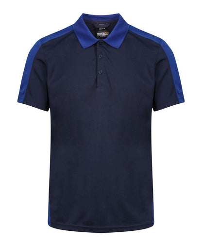 Regatta Professional Contrast wicking polo RG663 - Navy New Royal - Customisable Polos