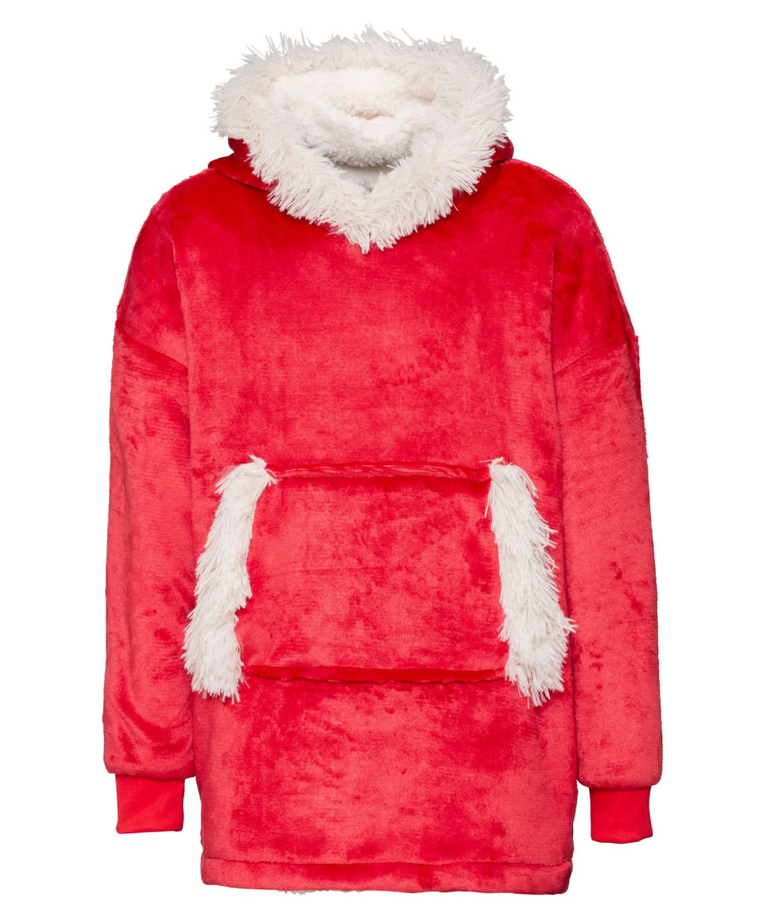 Ribbon The Kids oversized cosy reversible sherpa hoodie RI003 - Christmas Red One size - Customisable Hoodies