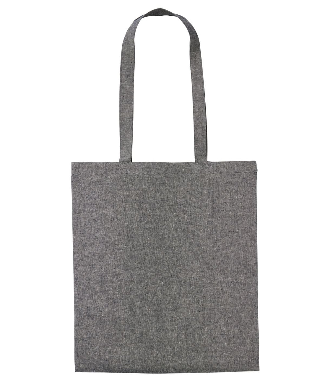 Nutshell Recycled cotton shopper long handle RL600 - Black Marl One size - Customisable Bags