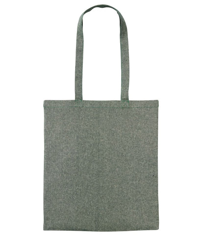 Nutshell Recycled cotton shopper long handle RL600 - Green Marl One size - Customisable Bags