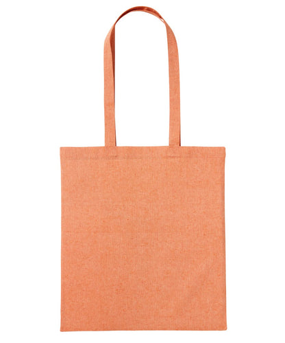 Nutshell Recycled cotton shopper long handle RL600 - Orange Marl One size - Customisable Bags