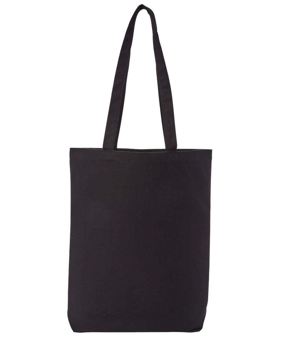 Nutshell Recycled premium canvas flat base shopper RL660 - Black One size - Customisable Bags