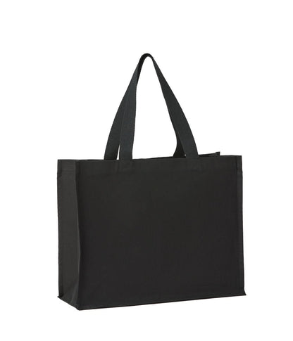 Nutshell Recycled premium canvas stand up shopper RL675 - Black - Customisable Bags
