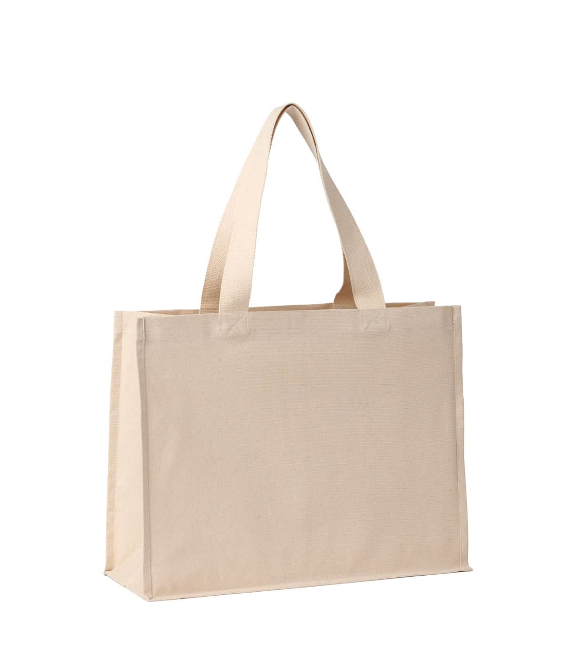 Nutshell Recycled premium canvas stand up shopper RL675 - Natural - Customisable Bags