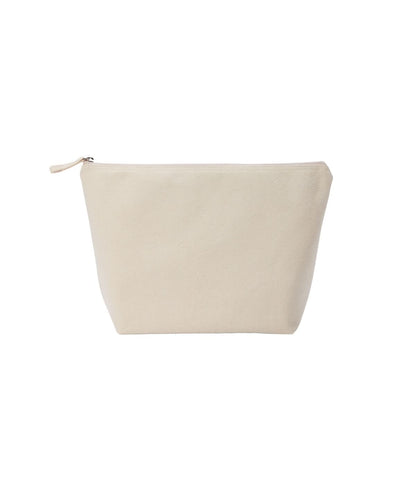 Nutshell Recycled luxe canvas accessory bag RL800 - Natural - Customisable Bags