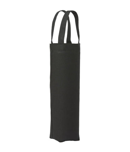 Nutshell Recycled premium canvas bottle bag RL900 - Black One size - Customisable Bags