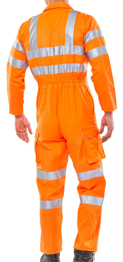 Beeswift Hi Vis Railspec Coverall - - Customisable Coveralls