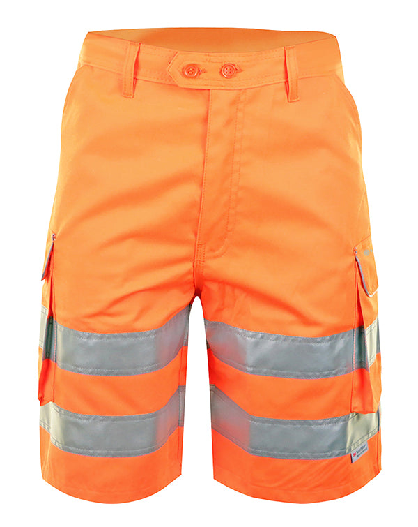 Beeswift Hi Vis Rail Spec Shorts - Orange - Customisable Shorts