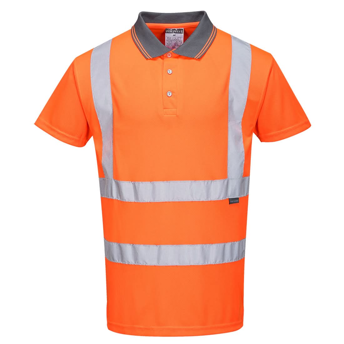 Portwest Hi Vis Polo Shirt SS RT22 - Orange - Customisable Hi-Vis Polos