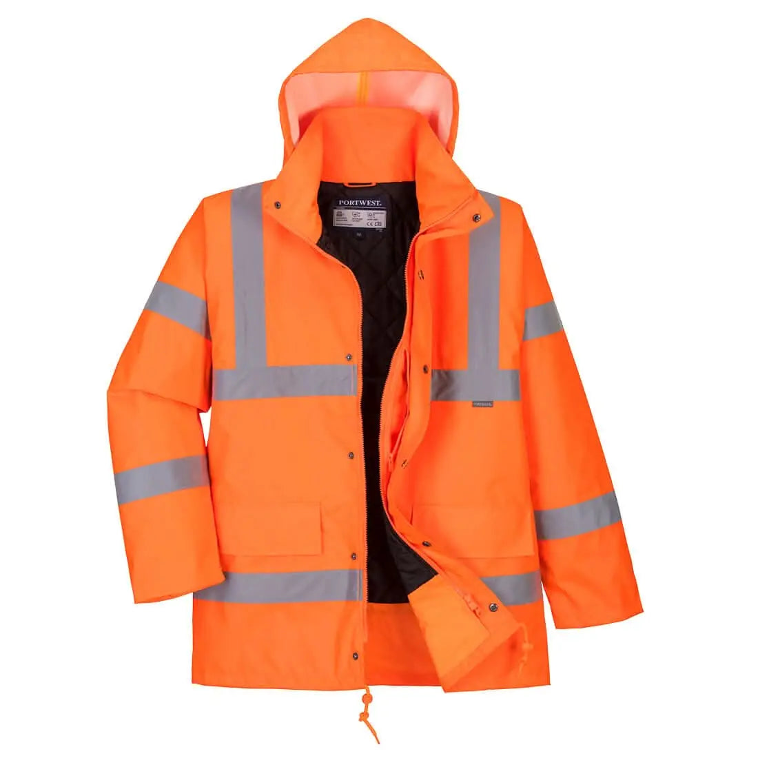 Hi Vis Breathable Winter Traffic Jacket Rt34 - Orange S - Customisable Jacket