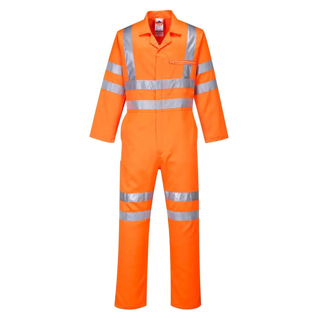 Hi Vis Polycotton Service Coverall Rt42 - Orange - Customisable Coveralls