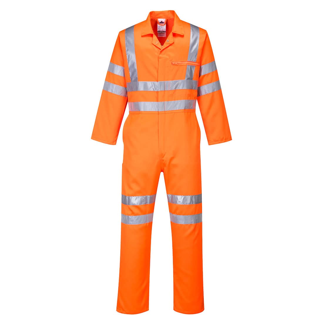 Portwest Hi Vis Polycotton Service Coverall RT42 - Orange Tall - Customisable HV Coverall