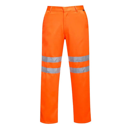 Hi Vis Polycotton Service Trousers Rt45 - Orange - Customisable Service Trousers