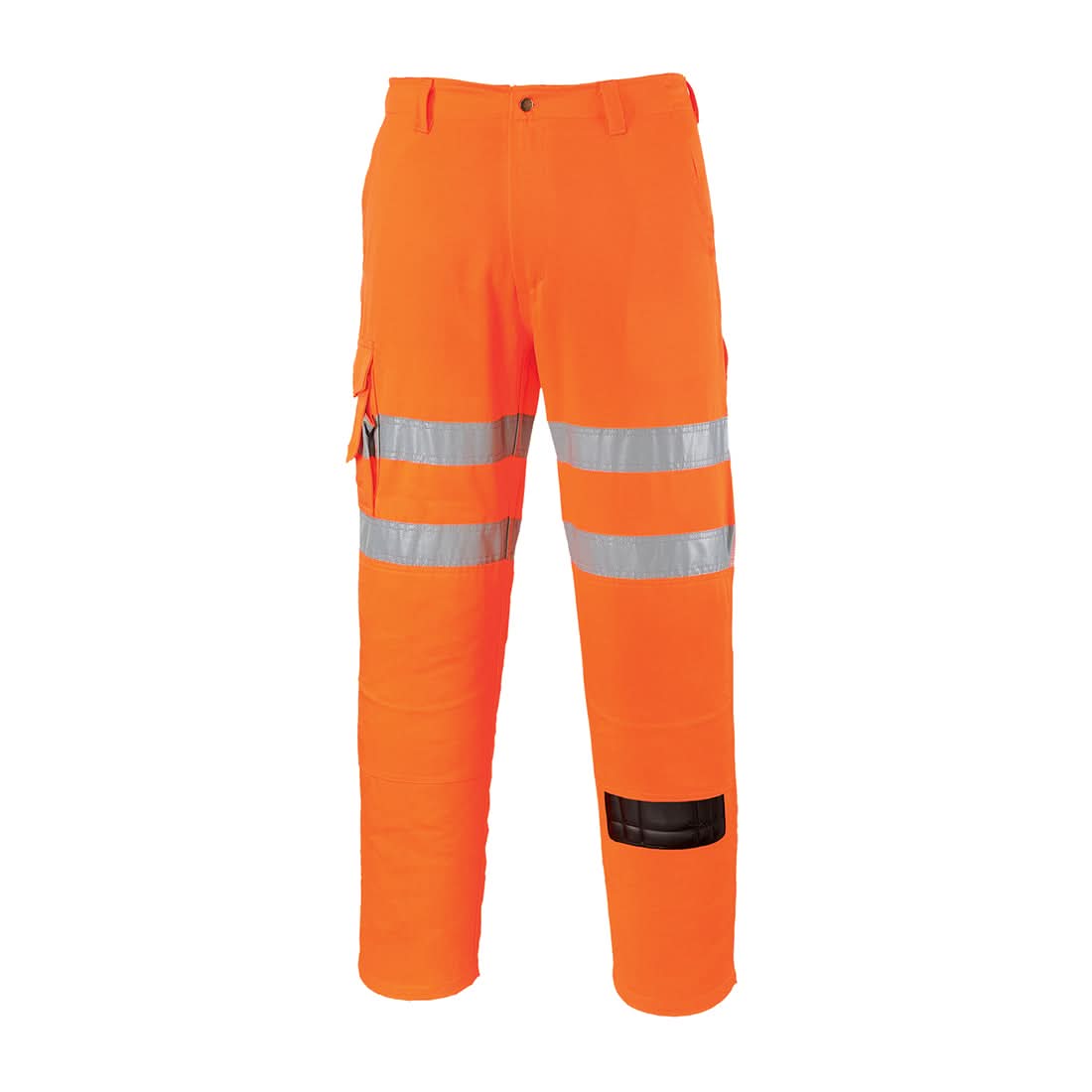 Portwest Hi Vis Rail Work Trousers RT46 - Orange Tall - Customisable Hi-Vis Trousers