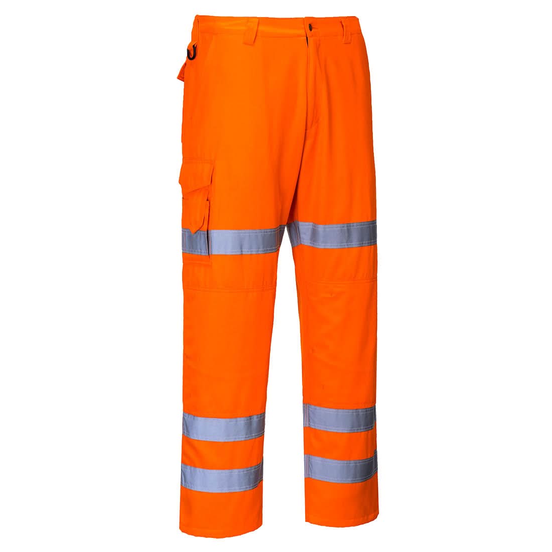 Portwest Hi Vis Three Band Work Trousers RT49 - Orange - Customisable Hi-Vis Trousers