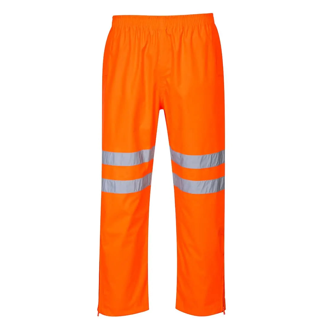 Hi Vis Breathable Rain Trousers Rt61 - Orange - Customisable Rain Trousers