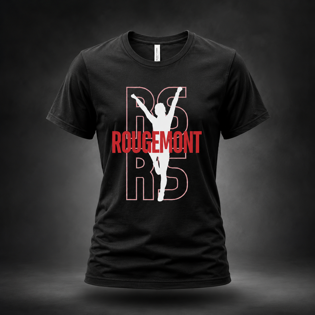 Rougemont Cheerleading T-shirt - Black - Customisable T-Shirt