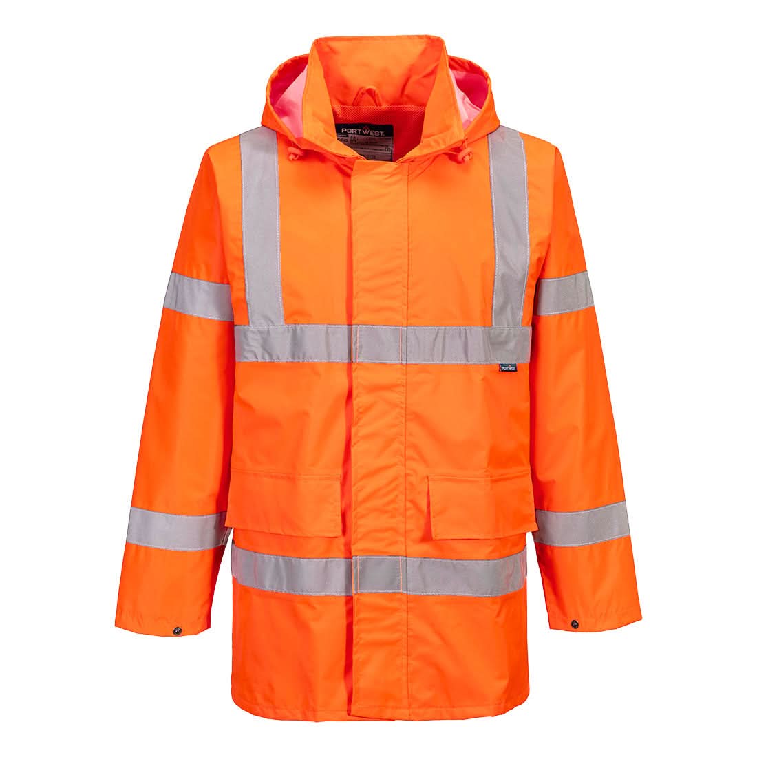 Portwest Hi Vis Rain Lite Traffic Jacket S160 - Orange - Customisable Jacket
