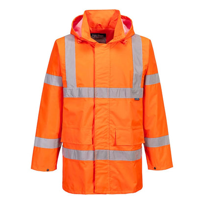 Portwest Hi Vis Rain Lite Traffic Jacket S160 - Orange - Customisable Jacket