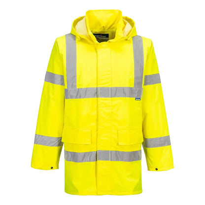 Hi Vis Rain Lite Traffic Jacket S160 - Yellow - Customisable Rain Jackets