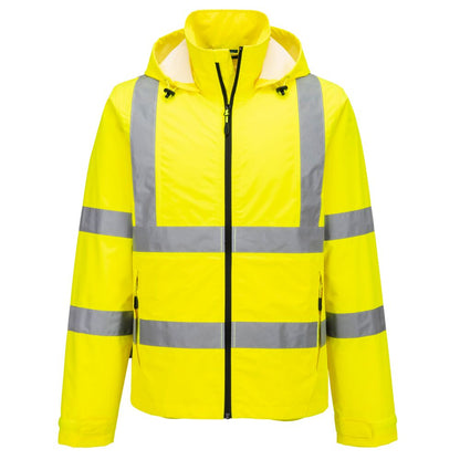 Hi Vis Lightweight Packable Jacket S164 - Yellow - Customisable Rain Jackets