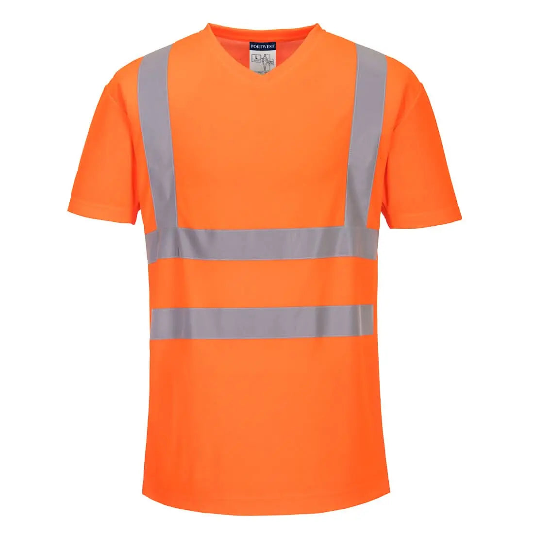 Hi Vis Cotton Comfort Mesh Insert T Shirt S/S S179 - Orange - Customisable T-Shirt