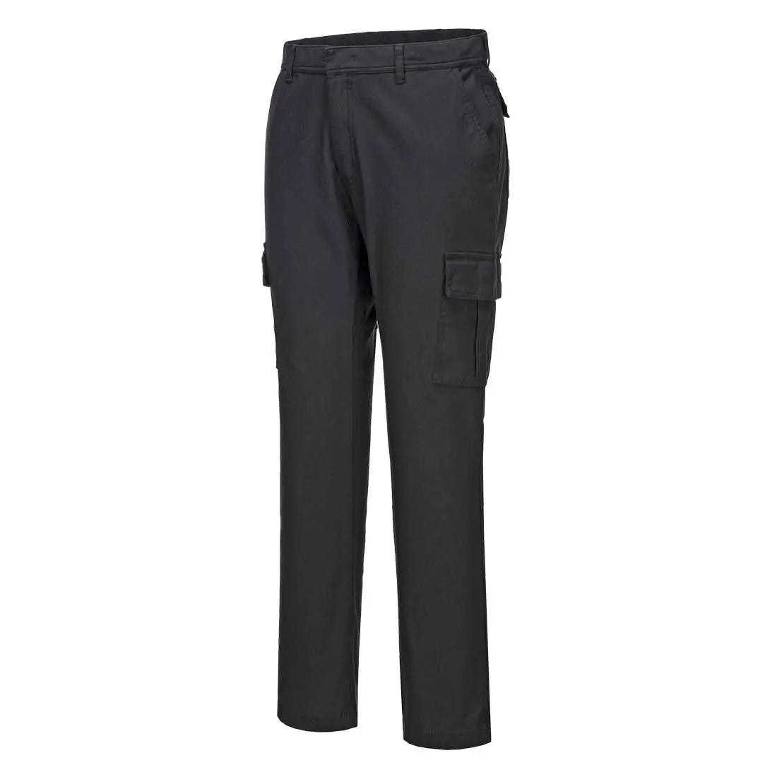 Stretch Slim Fit Combat Trousers S231 - Black Short - Customisable Work Trousers