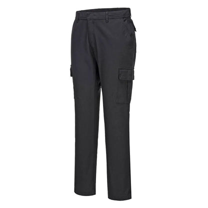 Stretch Slim Fit Combat Trousers S231 - Black Short - Customisable Work Trousers