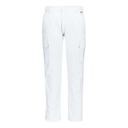 Stretch Slim Fit Combat Trousers S231 - White - Customisable Work Trousers