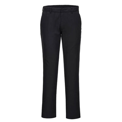 Stretch Slim Chino Trousers S232 - Black - Customisable Work Trousers