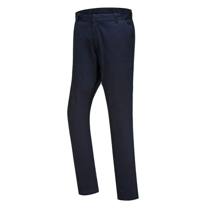 Stretch Slim Chino Trousers S232 - Dark Navy - Customisable Work Trousers