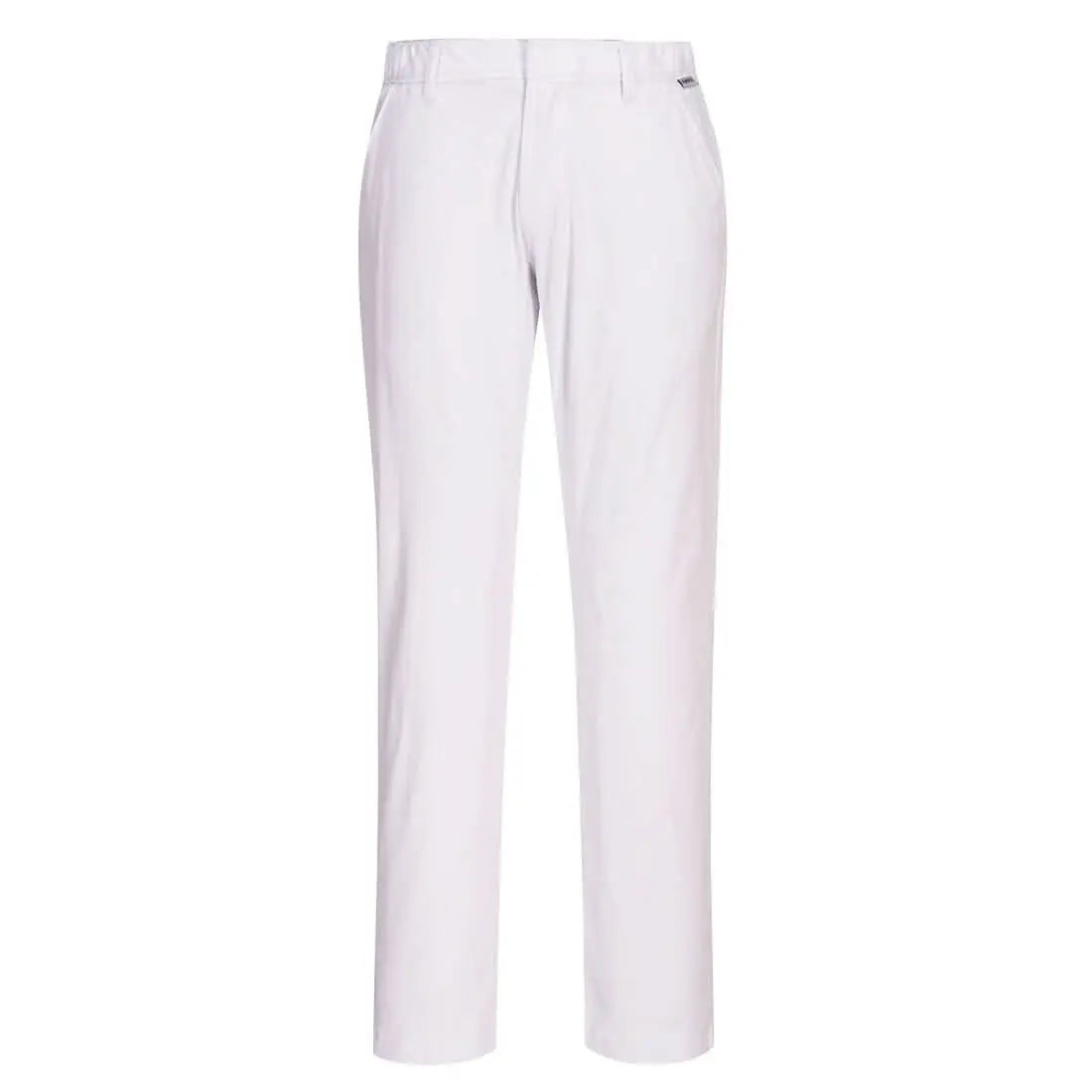 Stretch Slim Chino Trousers S232 - White - Customisable Work Trousers
