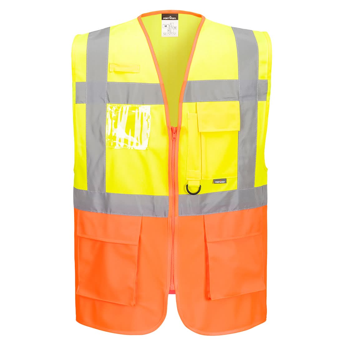 Portwest Prague Hi Vis Executive Vest S376 - Yellow Orange - Customisable HV Vest
