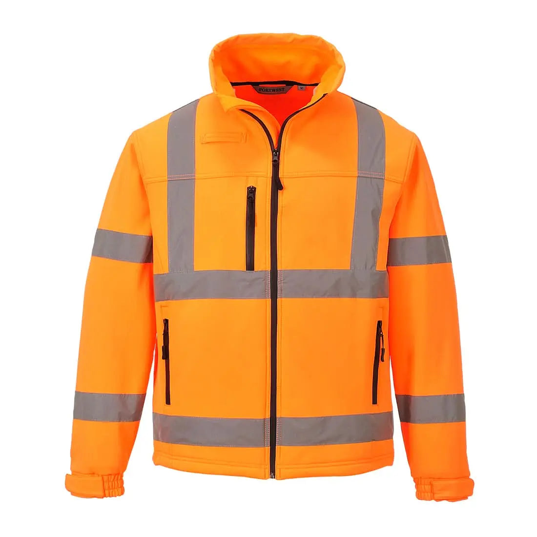 Hi Vis Classic Softshell (3 L) S424 - Orange - Customisable Softshell Jackets