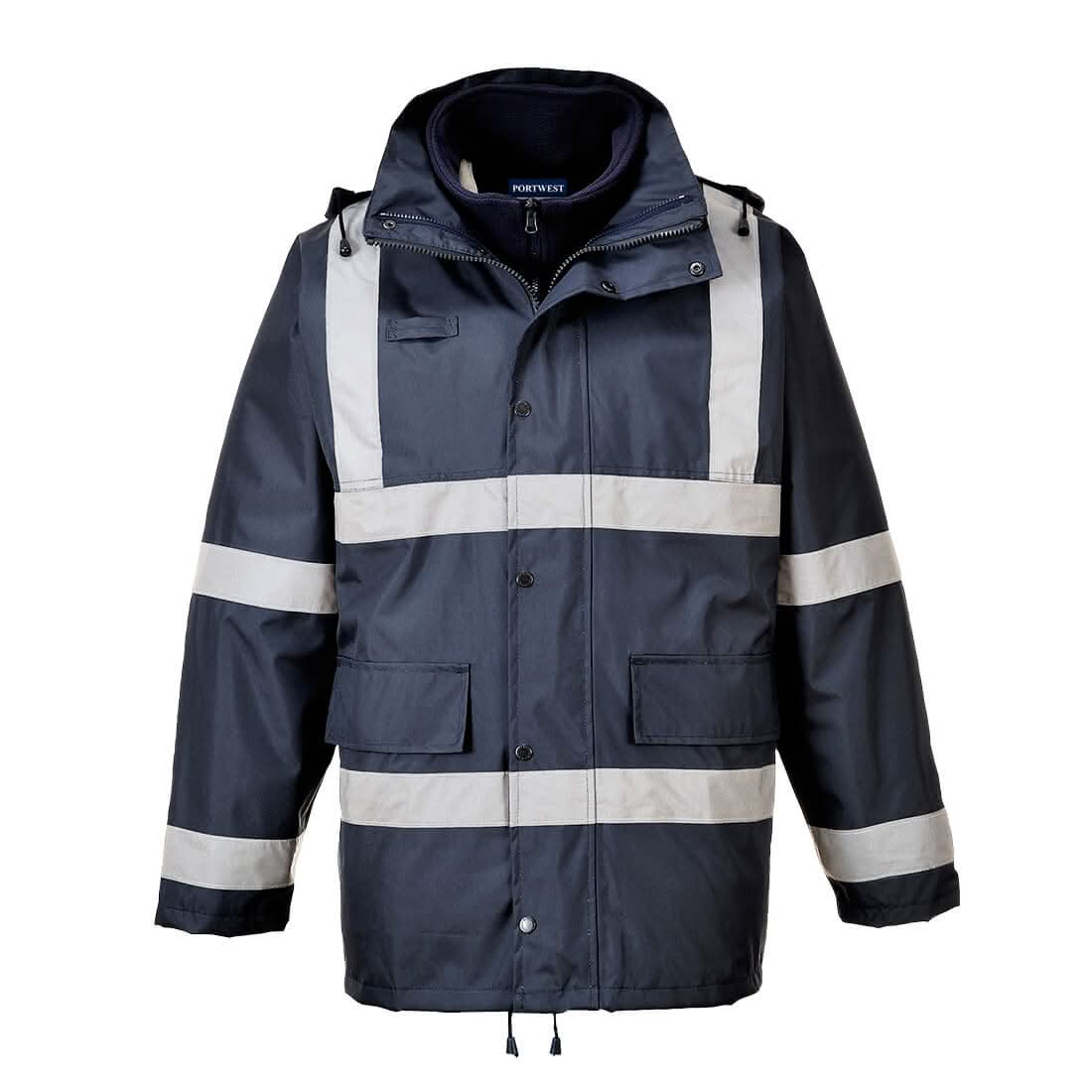 Portwest Iona 3 In 1 Traffic Jacket S431 - Navy - Customisable Jacket