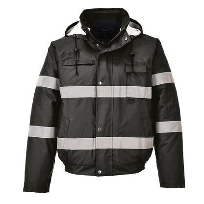Portwest Iona Winter Bomber Jacket S434 - Black - Customisable Jackets
