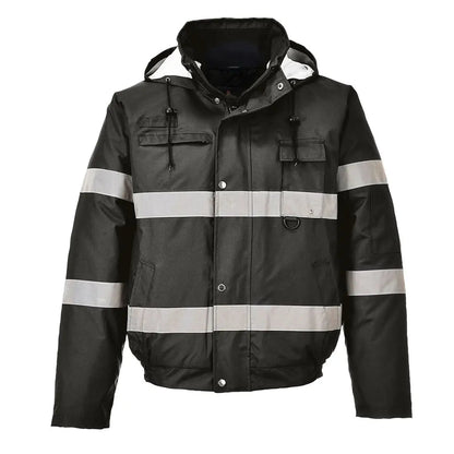 Iona Winter Bomber Jacket S434 - Black - Customisable Insulated Jackets