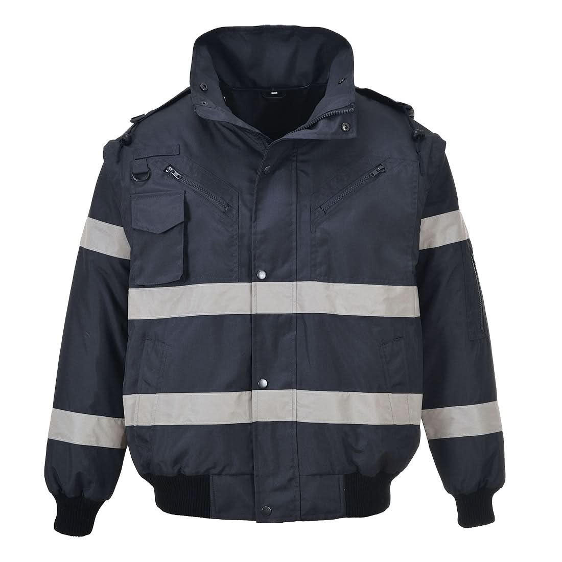 Portwest Iona 4 In 1 Bomber Jacket S435 - Navy - Customisable Jacket