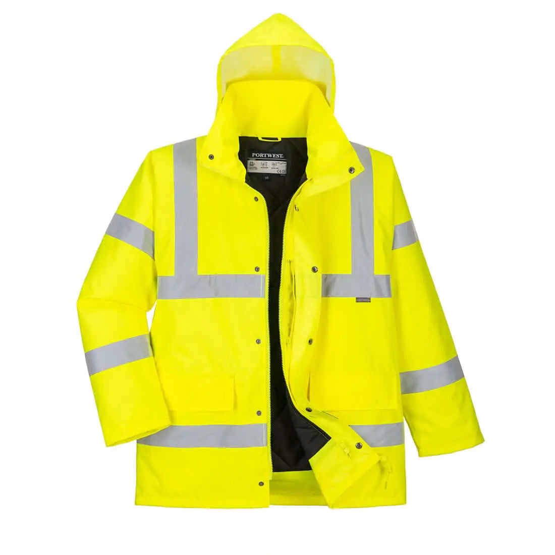 Hi Vis Breathable Winter Traffic Jacket S461 - Yellow - Customisable Insulated Jackets