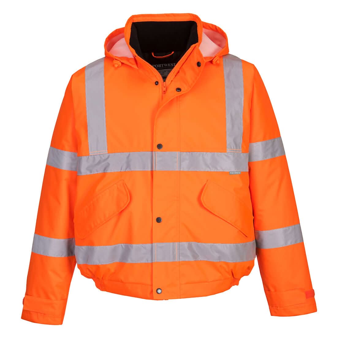 Portwest Hi Vis Winter Bomber Jacket S463 - Orange - Customisable Jackets
