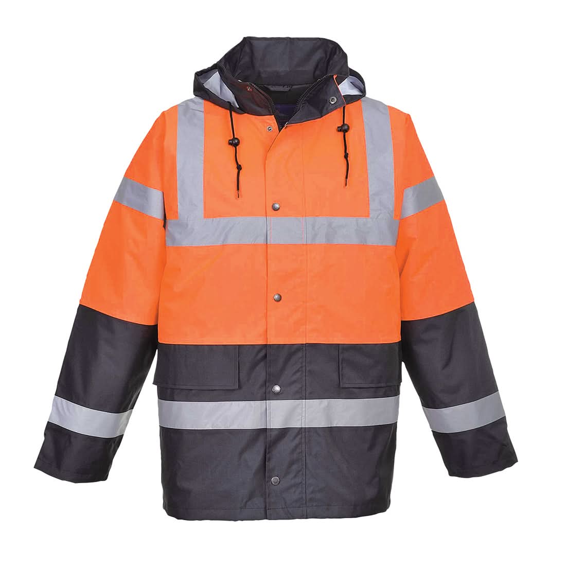 Portwest Hi Vis Contrast Winter Traffic Jacket S467 - Orange - Customisable Jacket
