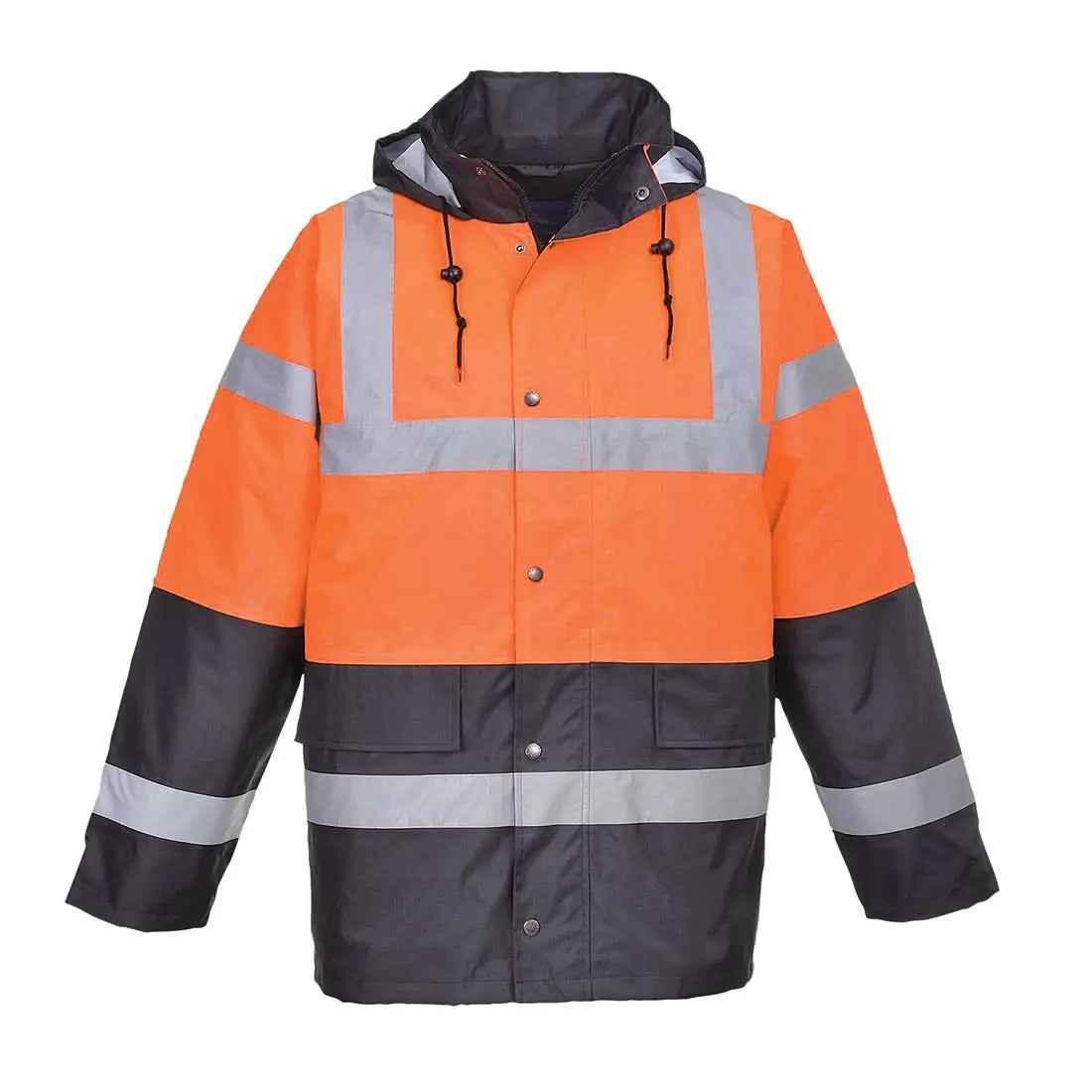 Hi Vis Contrast Winter Traffic Jacket S467 - Orange - Customisable Insulated Jackets