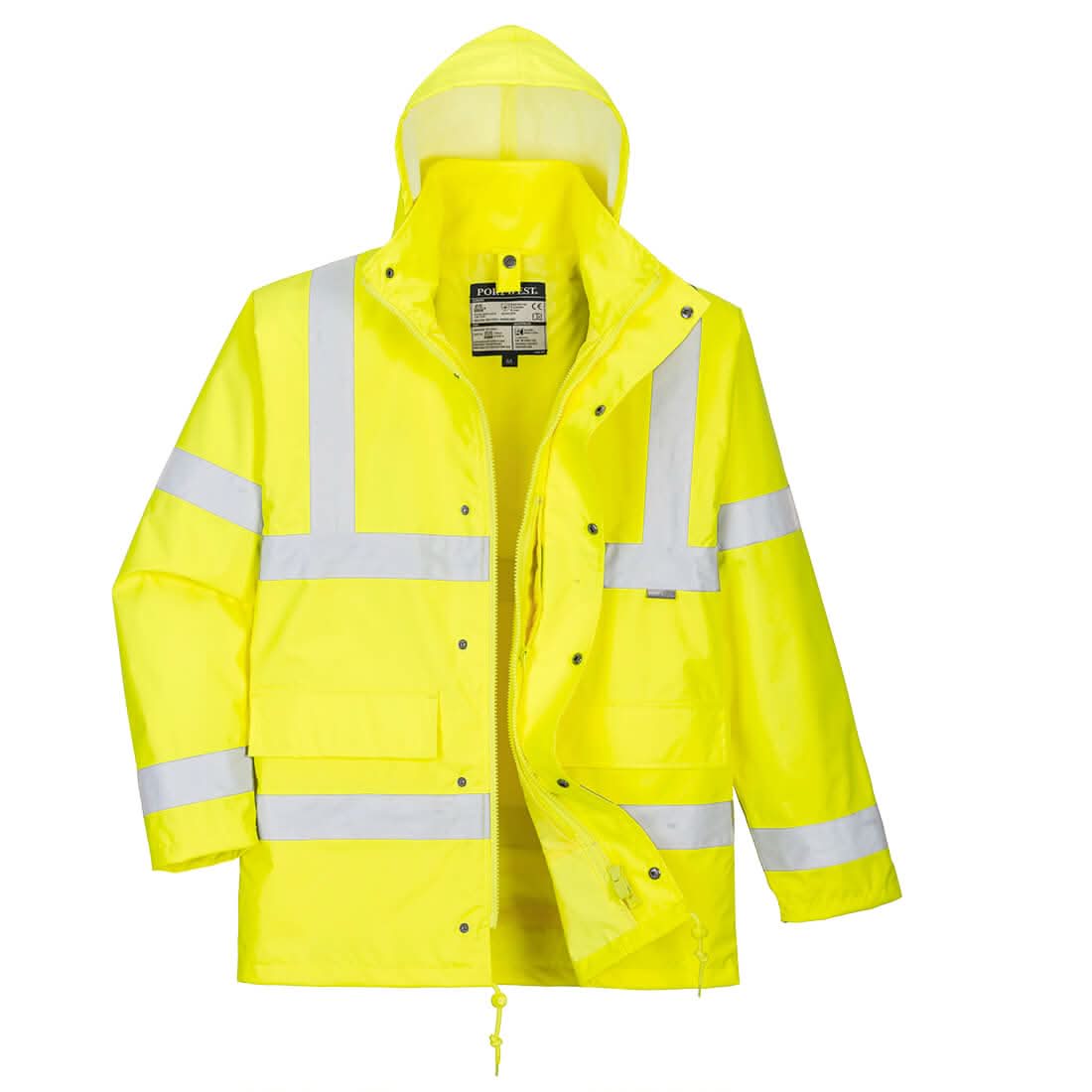 Portwest Hi Vis 4 In 1 Traffic Jacket S468 - Yellow - Customisable Jacket