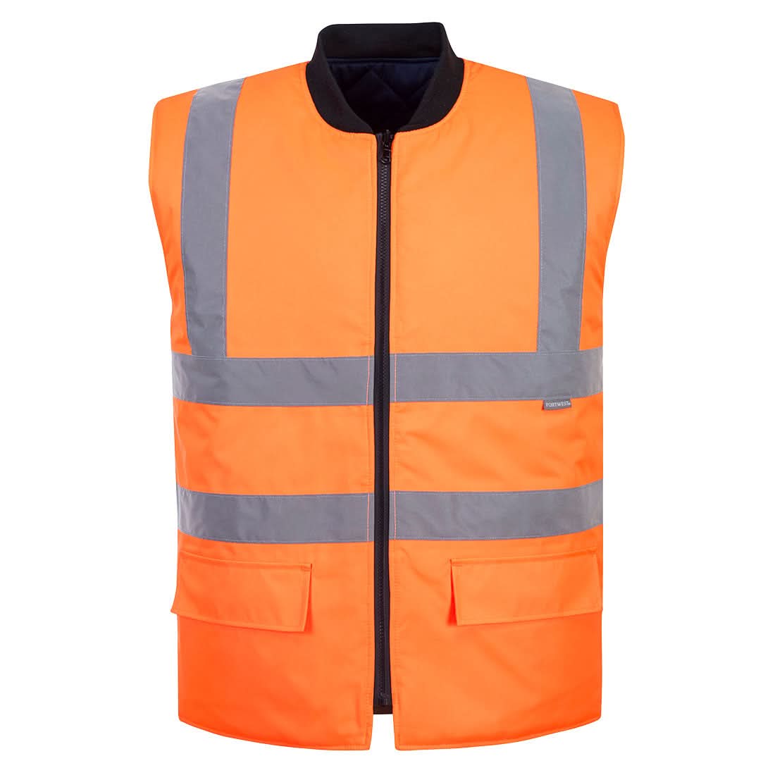 Portwest Hi Vis Reversible Bodywarmer S469 - Orange - Customisable Bodywarmer