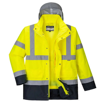 Hi Vis 4 In 1 Contrast Traffic Jacket S471 - - Customisable Multi-Way Jackets
