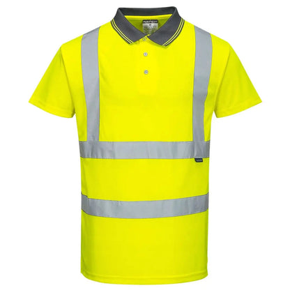 Hi Vis Polo Shirt S/S S477 - Yellow - Customisable Polo Shirts