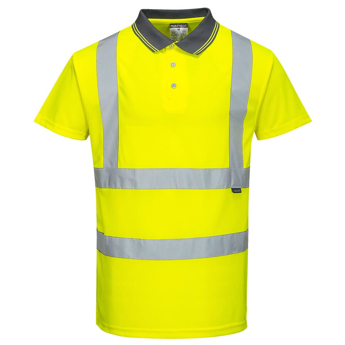 Portwest Hi Vis Polo Shirt SS S477 - Yellow - Customisable Hi-Vis Polos